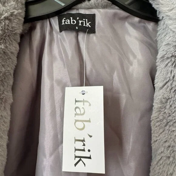 NWT Grey Cozy Soft Fleece Teddy Jacket Size S - Picture 7 of 10